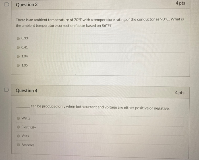 Solved Question 3 4 pts There is an ambient temperature of | Chegg.com