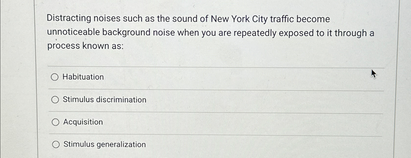 Solved Distracting noises such as the sound of New York City | Chegg.com