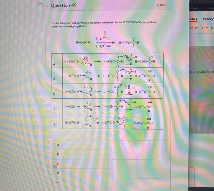 Solved D Question 50 2 pts For the following reaction with | Chegg.com