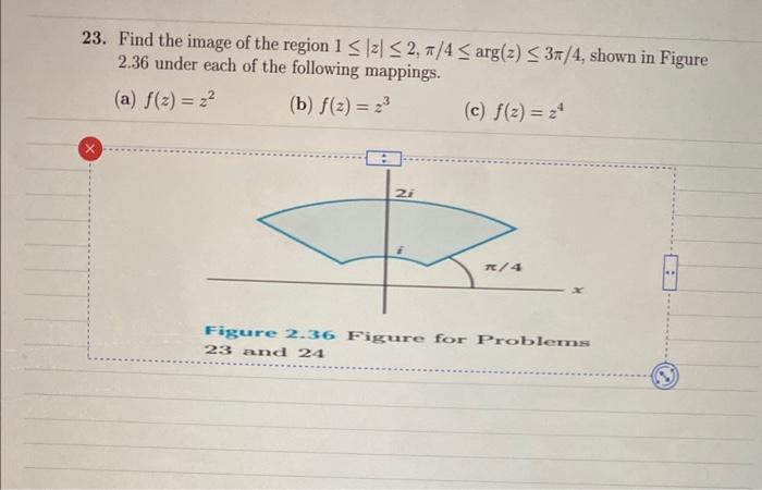 Solved 23. Find the image of the region | Chegg.com