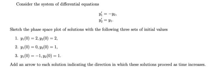 Solved Consider the system of differential equations | Chegg.com