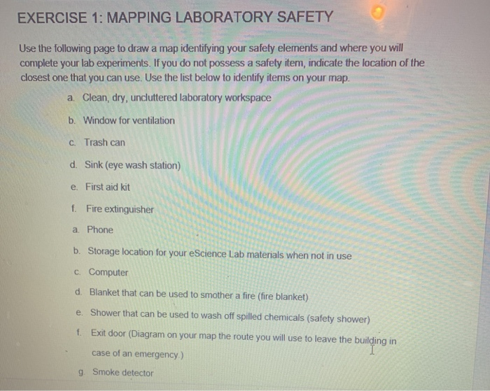 lab safety map assignment