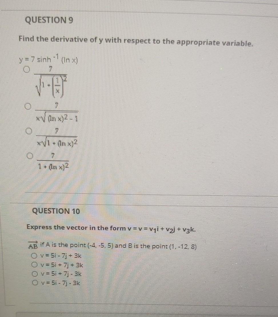 Solved QUESTIONS Find the derivative of y with respect to | Chegg.com