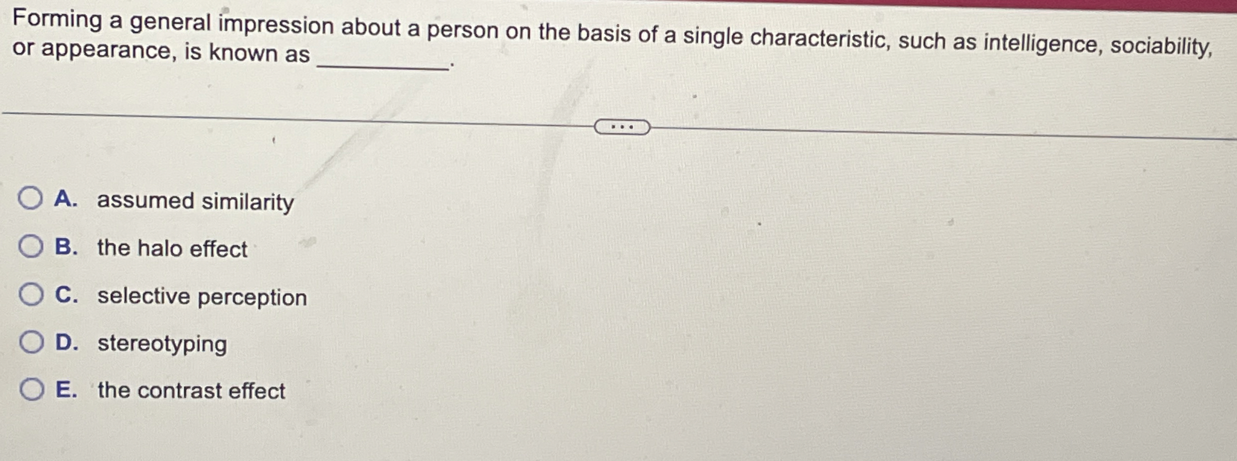 High Quality SOLUTION Forming a general impression about a person on ...