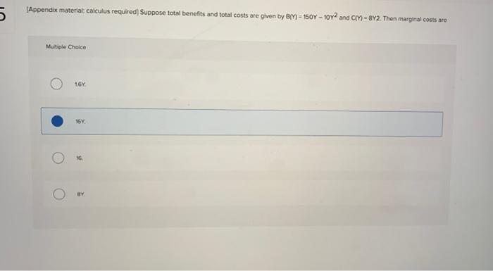 Solved Appendix materiat calculus required! Suppose total | Chegg.com
