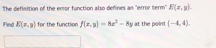 The definition of the error function also defines an | Chegg.com