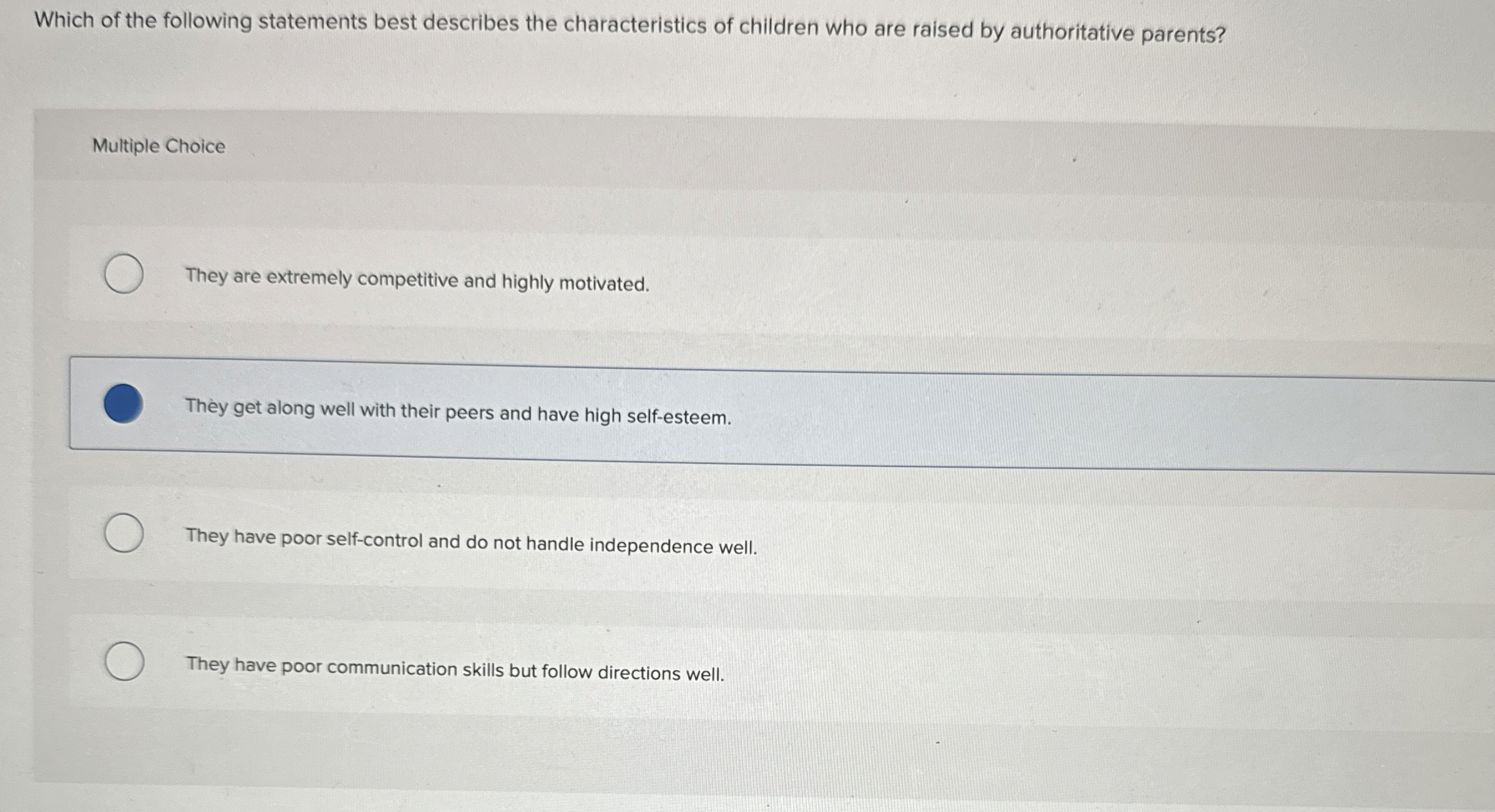 Solved Which of the following statements best describes the | Chegg.com