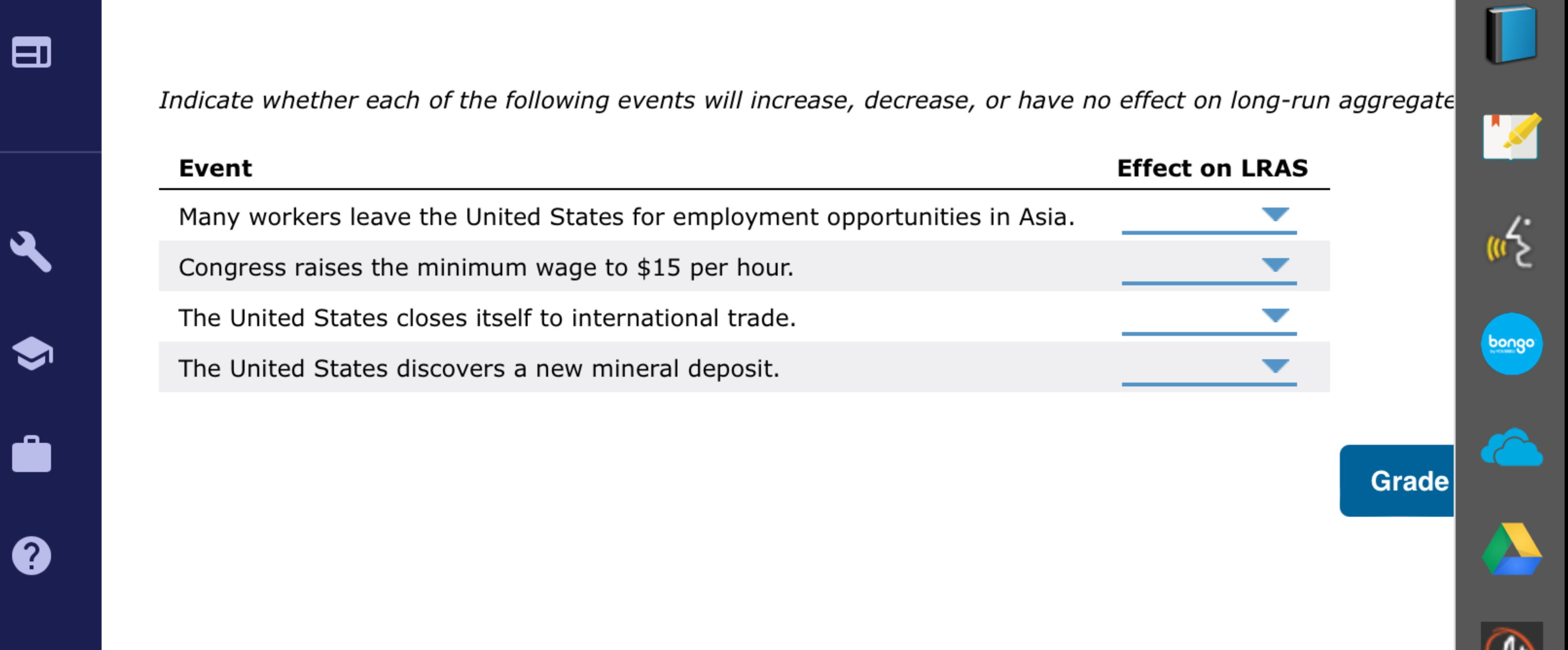 Solved Indicate whether each of the following events will | Chegg.com