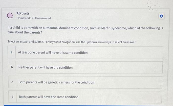 Solved Pedigree Homework - Unanswered Which of the following | Chegg.com