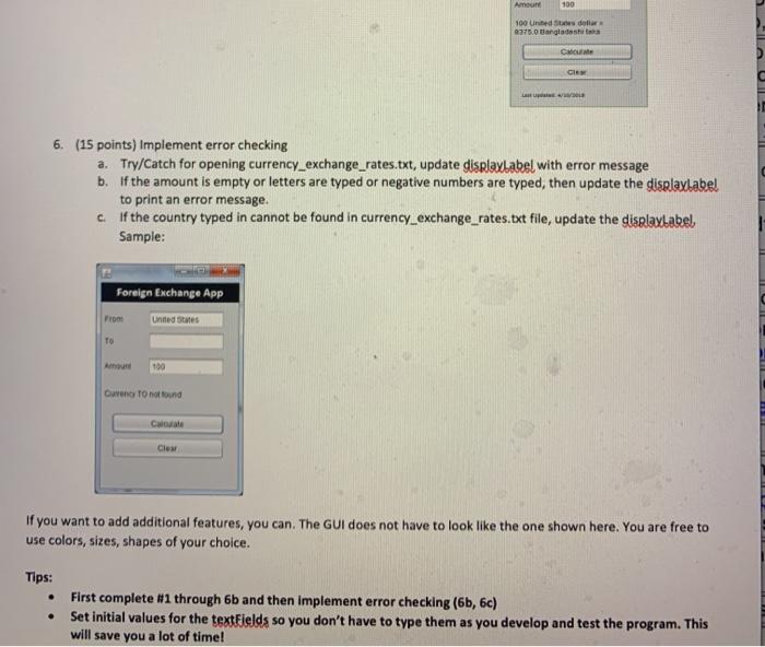 Solved i need the code for the following gui starter code is | Chegg.com