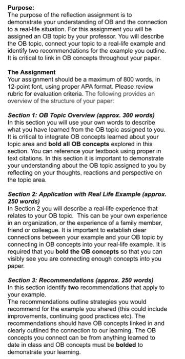 My topic is valueConnect topic with real life example | Chegg.com