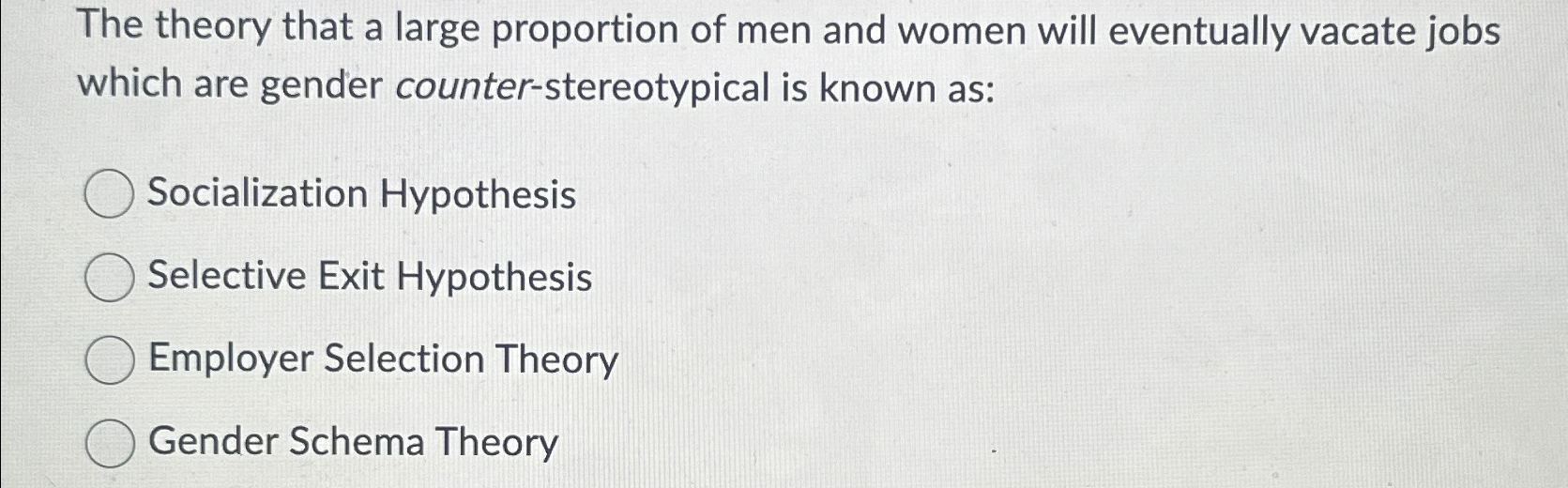 Solved The theory that a large proportion of men and women | Chegg.com