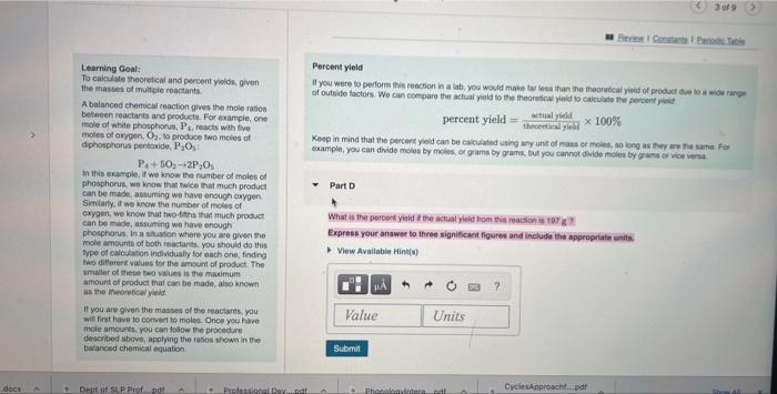 Solved Percent Yield If You Were To Perform This Reaction In | Chegg.com