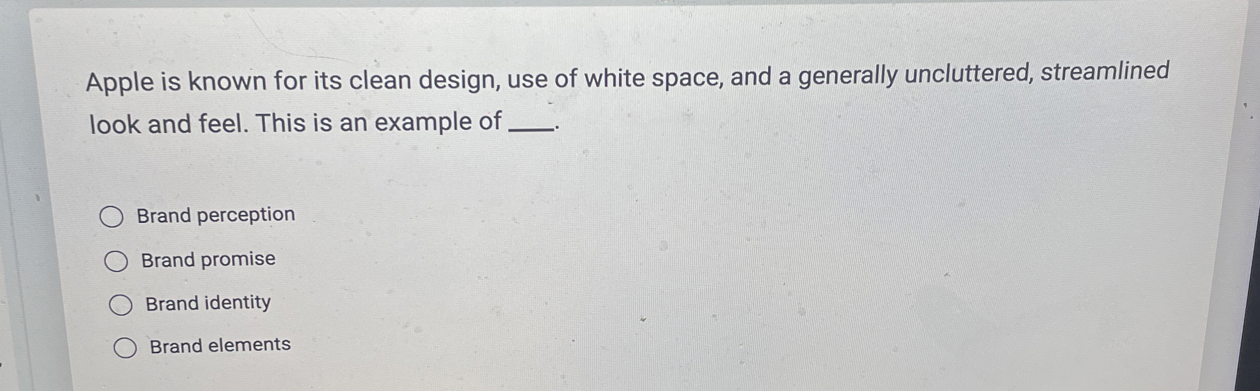 Solved Apple is known for its clean design, use of white | Chegg.com