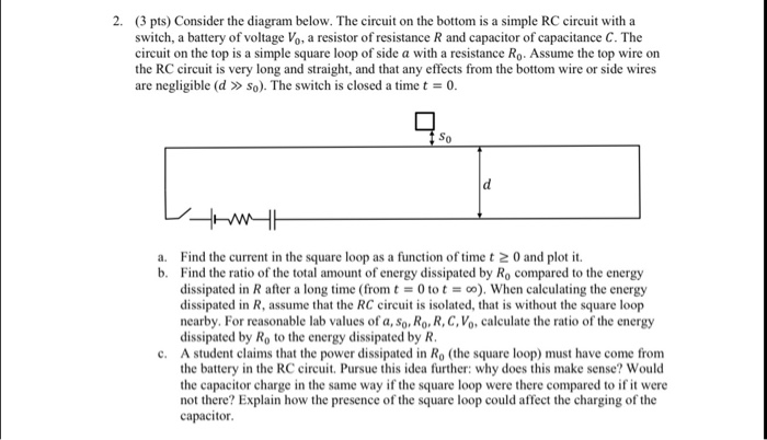 Solved 2. (3 pts) Consider the diagram below. The circuit on | Chegg.com