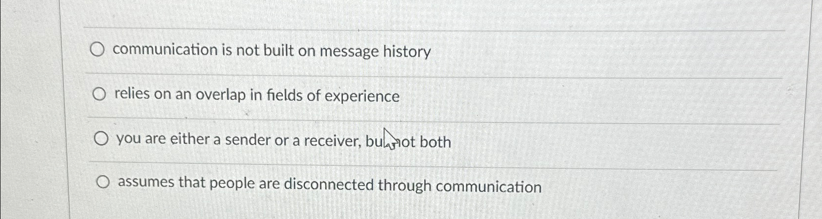 Solved communication is not built on message historyrelies | Chegg.com