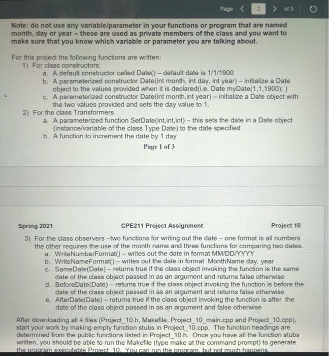 Solved Spring 2021 CPE211 Project Assignment Project 10 | Chegg.com