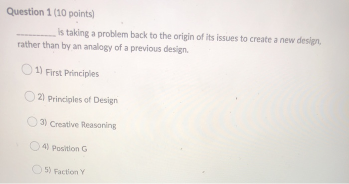 Solved Question 1 (10 points) is taking a problem back to | Chegg.com