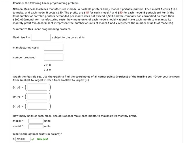 Consider the following linear programming | Chegg.com