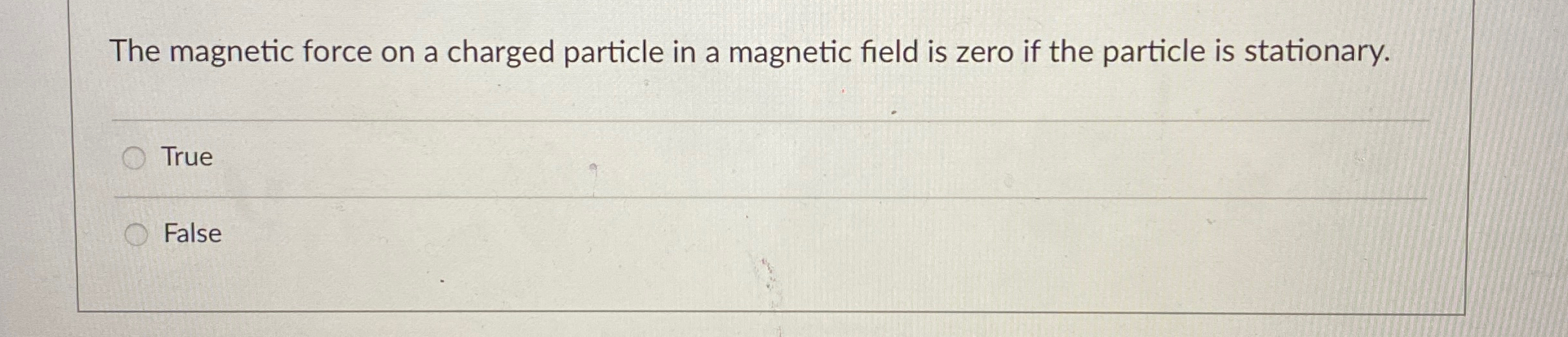 Solved The magnetic force on a charged particle in a | Chegg.com