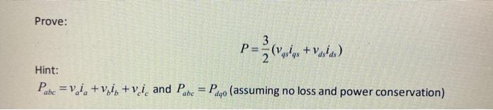 Solved Prove P 3 2 Vqslqs VdsIds Hint Pabc VaIa Chegg