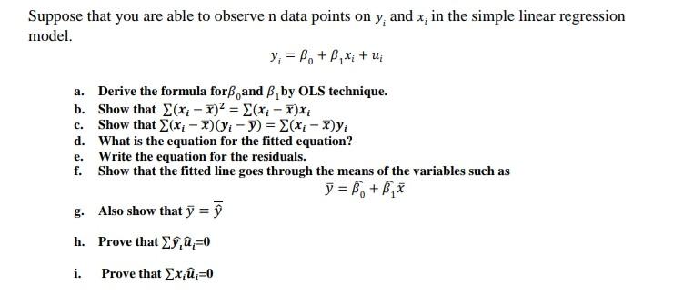 Solved Suppose that you are able to observe n data points on | Chegg.com