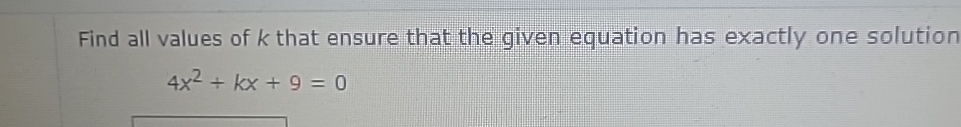 Solved Find All Values Of K ﻿that Ensure That The Given 6110