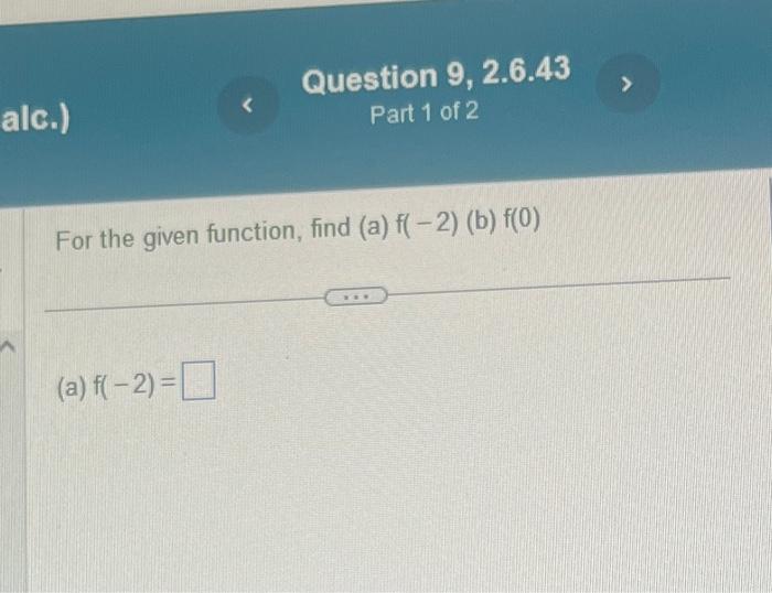 For the given function, find (a) f(−2)(b)f(0) (a) | Chegg.com