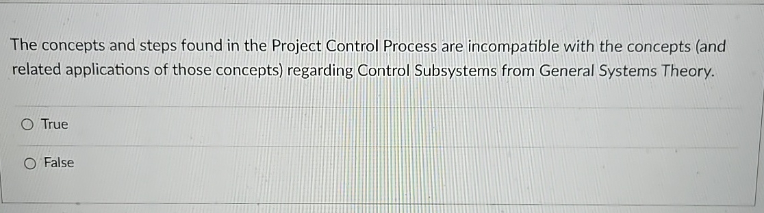 Solved The concepts and steps found in the Project Control | Chegg.com