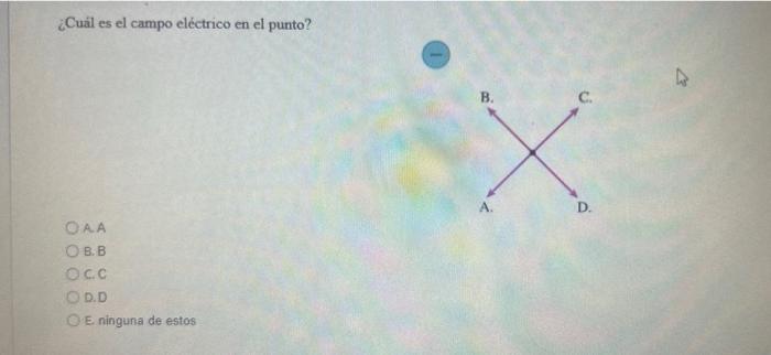¿Cuál es el campo eléctrico en el punto?