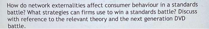 Solved How do network externalities affect consumer | Chegg.com