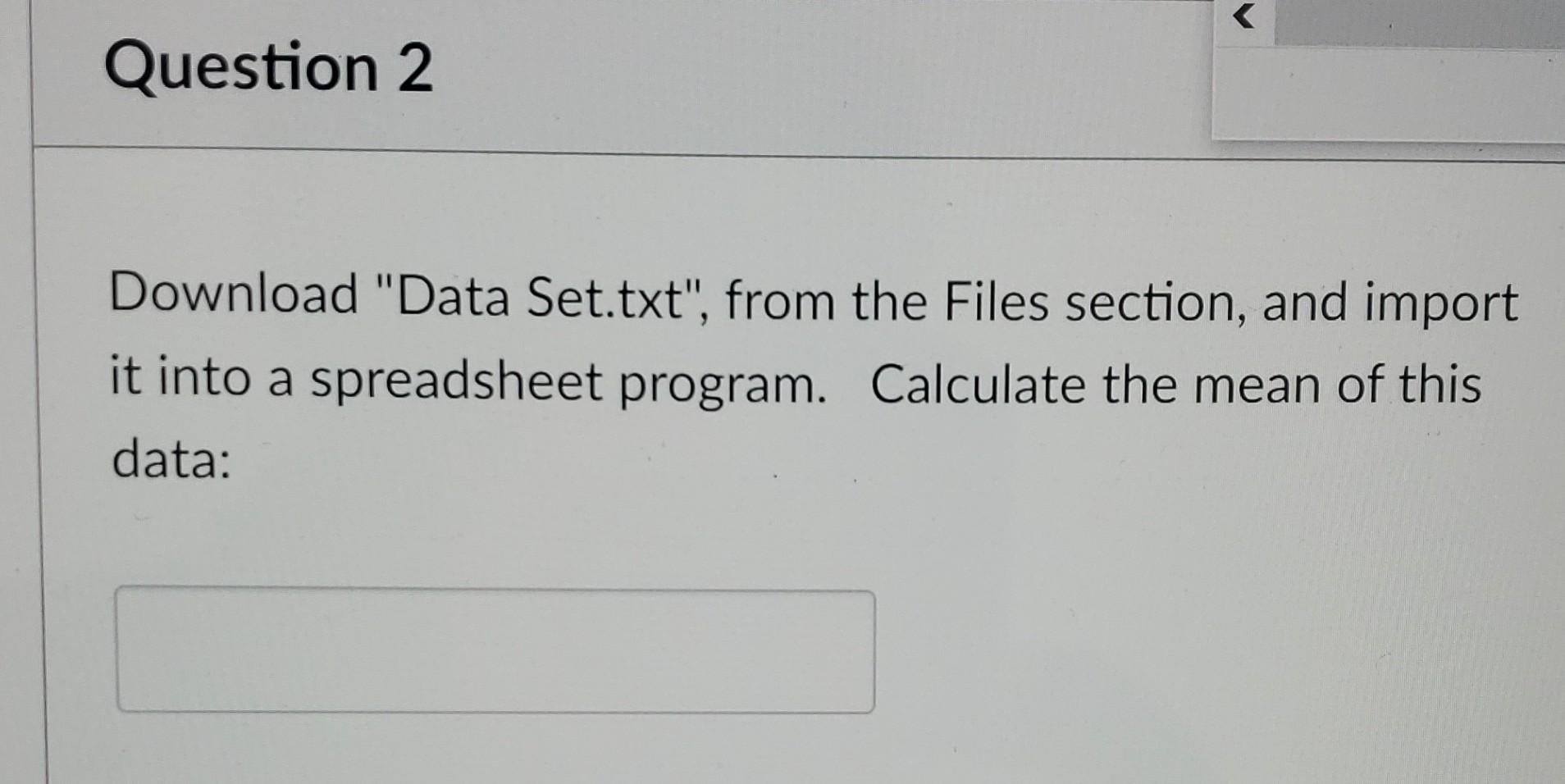 Solved Download "Data Set.txt", from the Files section, and | Chegg.com