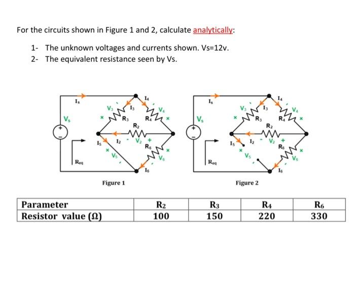 Solved For the circuits shown in Figure 1 and 2, calculate | Chegg.com