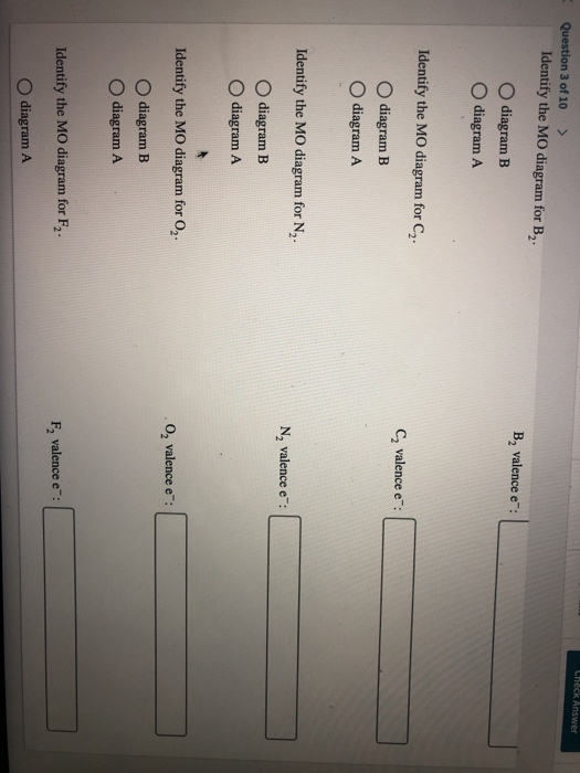 Solved For each of these molecules, identify the proper MO | Chegg.com