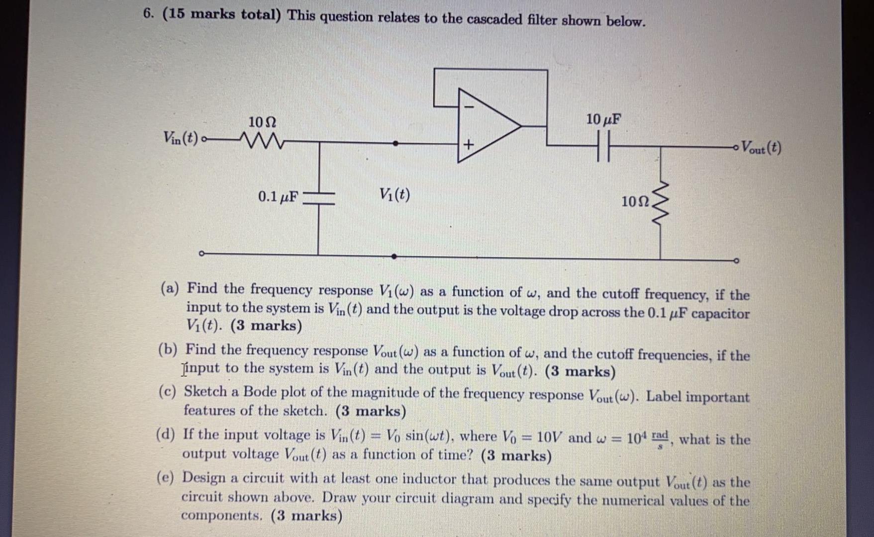 Solved solve part d and e only in 30 mins i give thumb up | Chegg.com