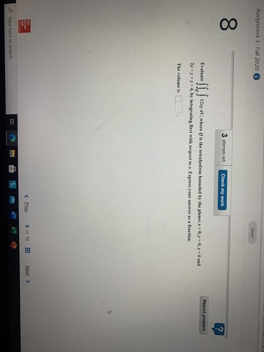 Solved 6 3 attempts left Check my work Find the center of | Chegg.com