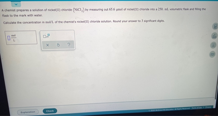 Solved A Chemist Prepares A Solution Of Nickel Ii Chloride Chegg Solved A Chemist Prepares A Solution Of Nickel Ii Chloride Chegg