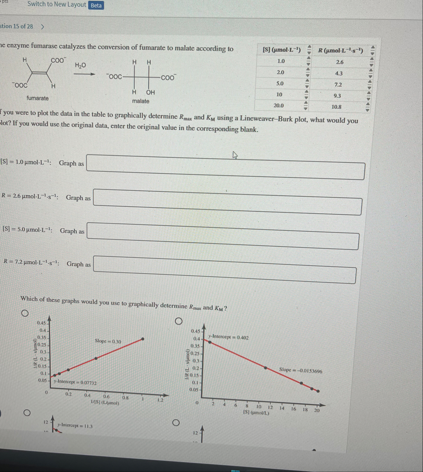 Solved Switch to New Layout ____tion 15 of 28e enzyme | Chegg.com