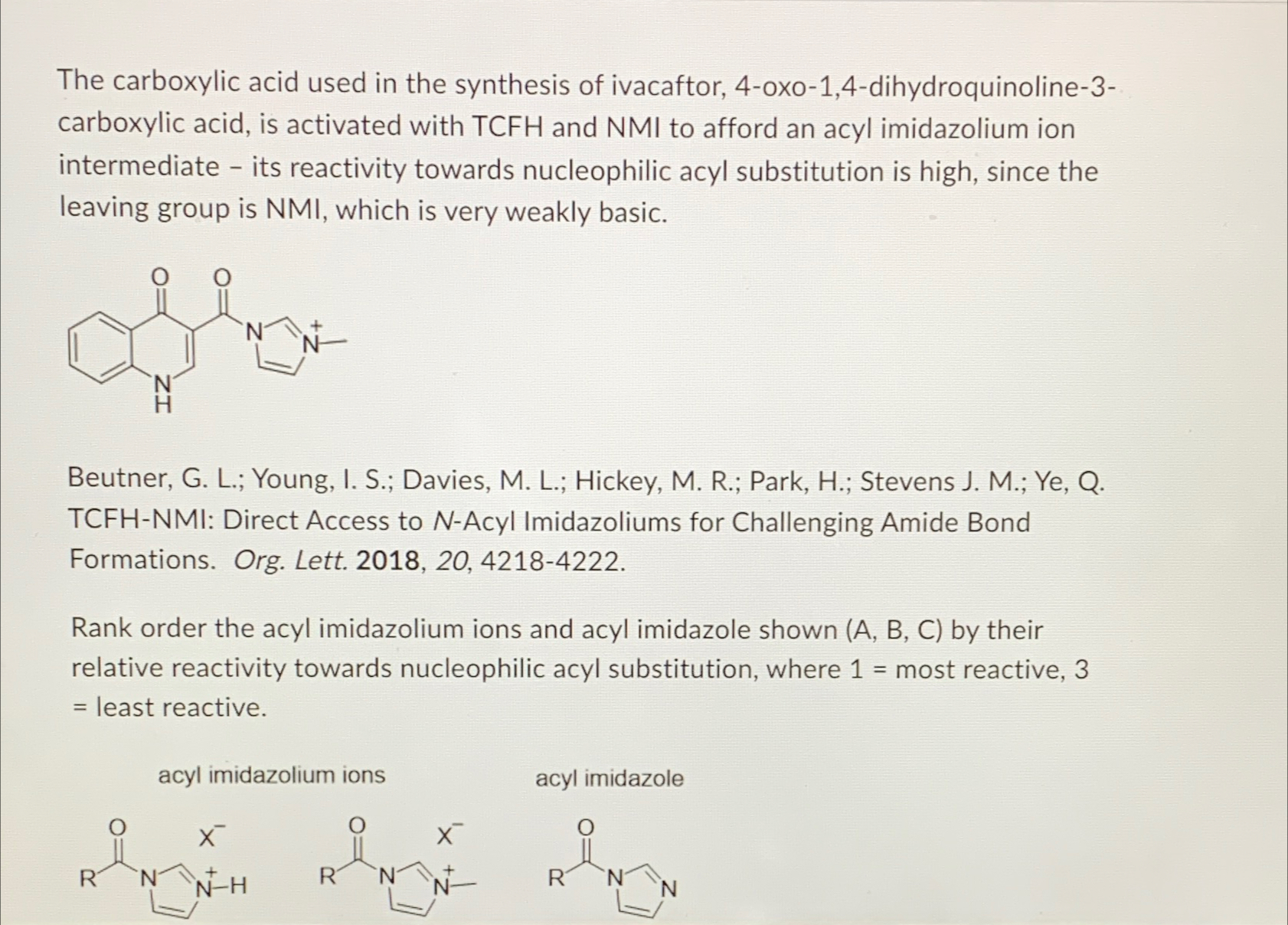 Solved The carboxylic acid used in the synthesis of | Chegg.com