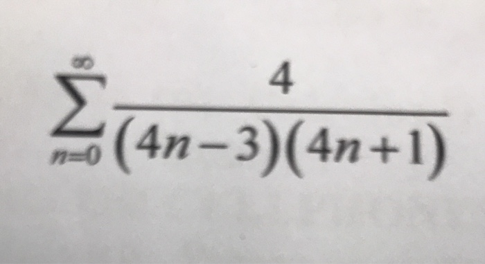 Solved Use A Telescoping Series To Find The Sum Of The 