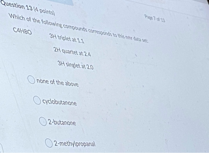 Solved Question 13 14 points) Which of the following | Chegg.com