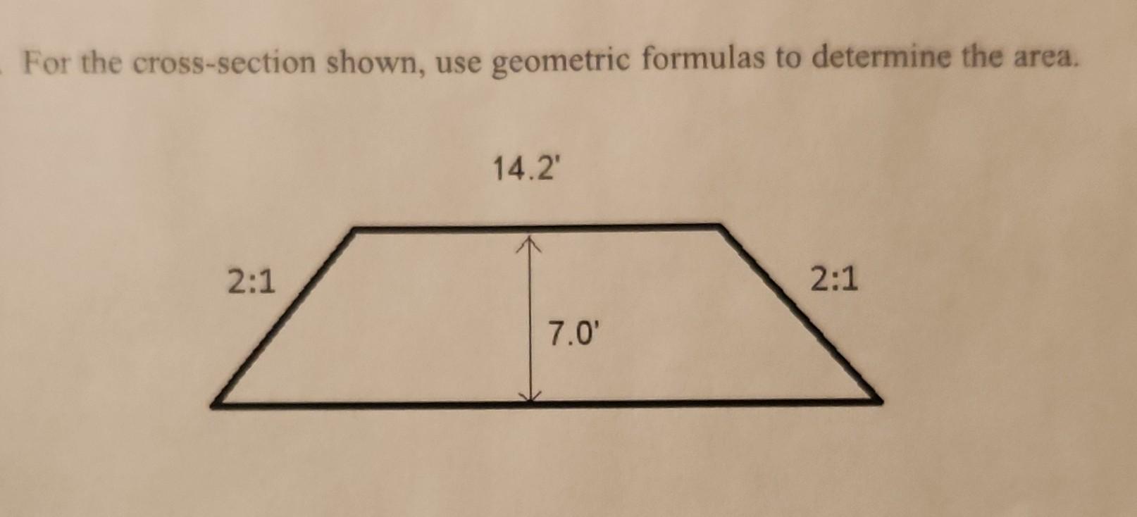 Solved For the cross-section shown, use geometric formulas | Chegg.com