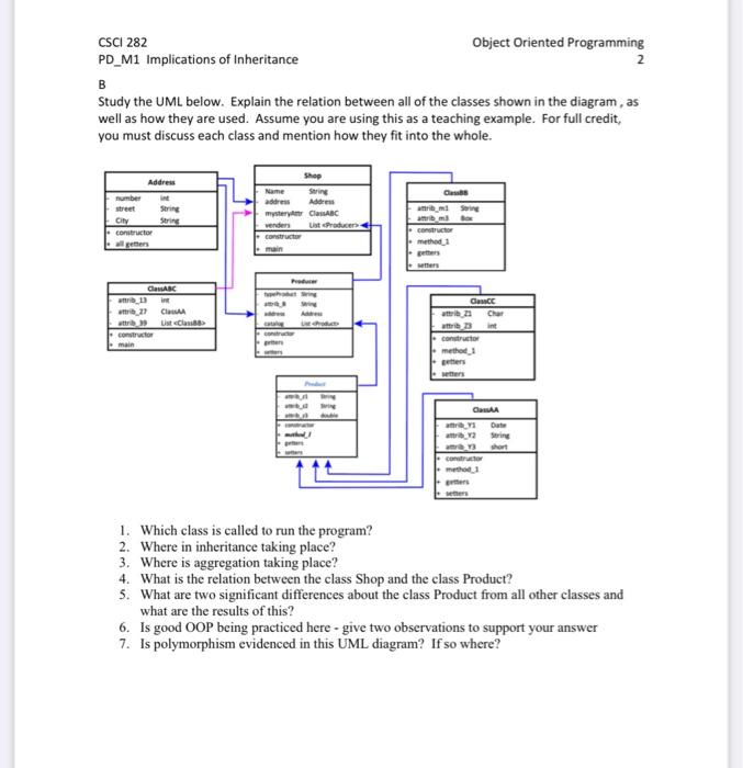 Solved CSCI 282 Object Oriented Programming PD_M1 | Chegg.com