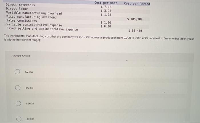 Solved Manufacturing overhead includes: Multiple Choice all | Chegg.com