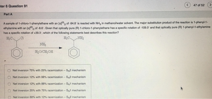 Solved ter 6 Question 91 47 of 52 Part A A sample of | Chegg.com