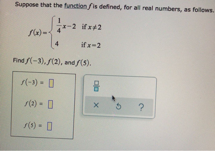 Solved Suppose that the function f is defined, for all real | Chegg.com