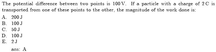 Solved The potential difference between two points is 100 V. | Chegg.com