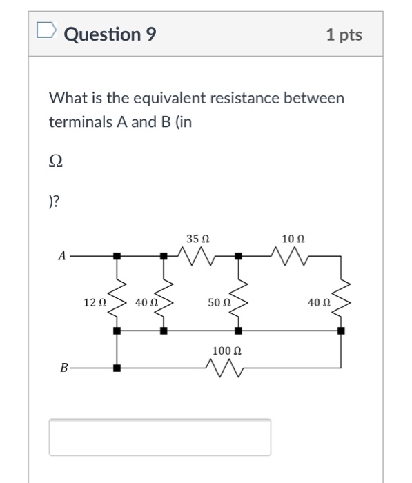 Solved Question 8 1 Pts For The Following Circuit, What Is | Chegg.com