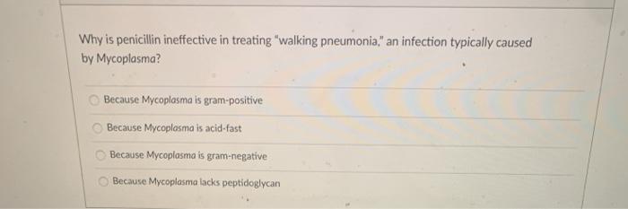 Solved Why is penicillin ineffective in treating 