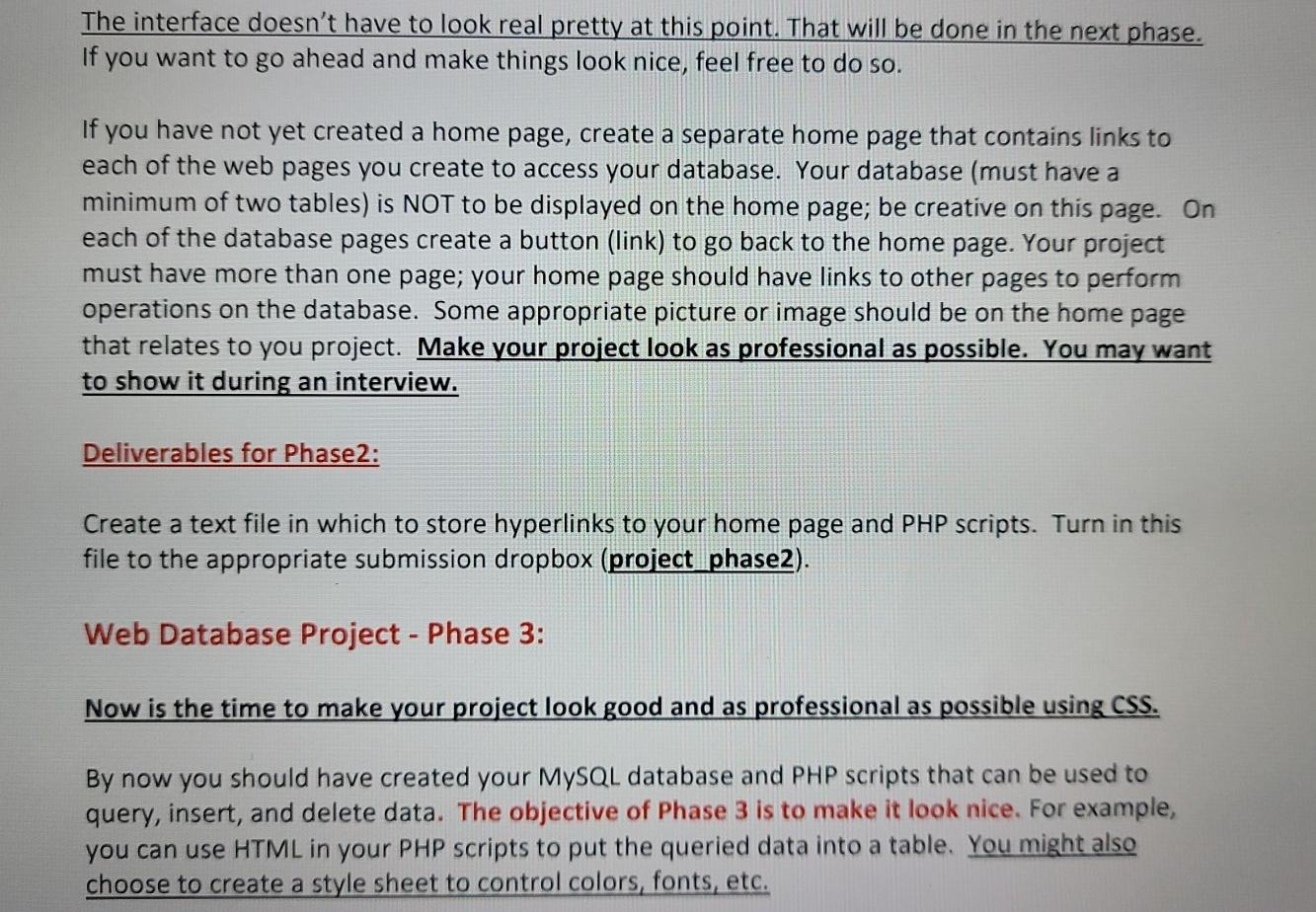Course Project Instructions and Guidelines The course | Chegg.com